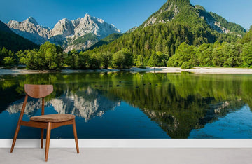 Serene Mountain Lake Landscape Wallpaper for Wall