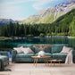 Mountain & Lake Landscape Wallpaper Custom Design Art