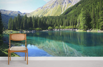 Serene Mountain Lake Scenic Wallpaper Mural