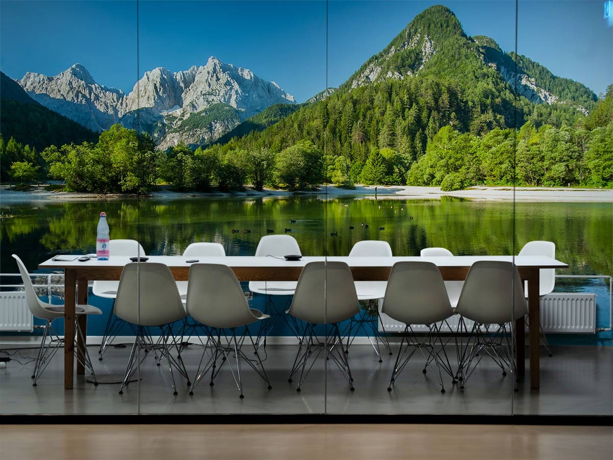 Mountain & Lake Scenery Wallpaper Custom Decoration