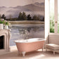 Wallpaper mural featuring a natural landscape depicting a Mountain of Mystery for the bathroom