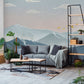 Ombre Mountain Scenery Wallpaper Mural for Use in Decorating the Living Room