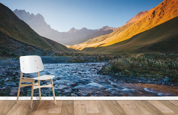 Serene Mountain River Landscape Wallpaper Mural