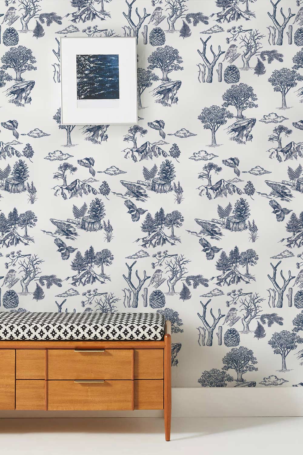 Natural Mountain Vinatge Wallpaper Mural Hallway