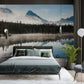 Mountains and Faraway Landscapes Printed on Wallpaper Mural for the Bedroom's Decoration