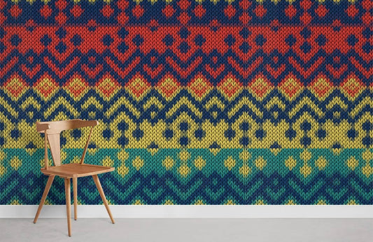 Colorful Sweater Texture Wallpaper For Room
