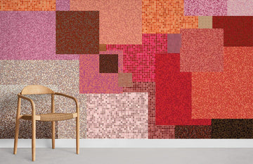 Modern Geometric Multi-Color Mural Wallpaper