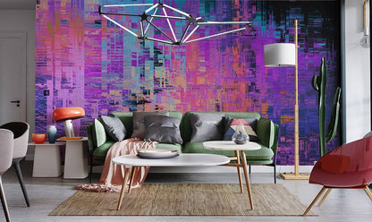 Mysterious Codes Living Room Wallpaper Interior Decor