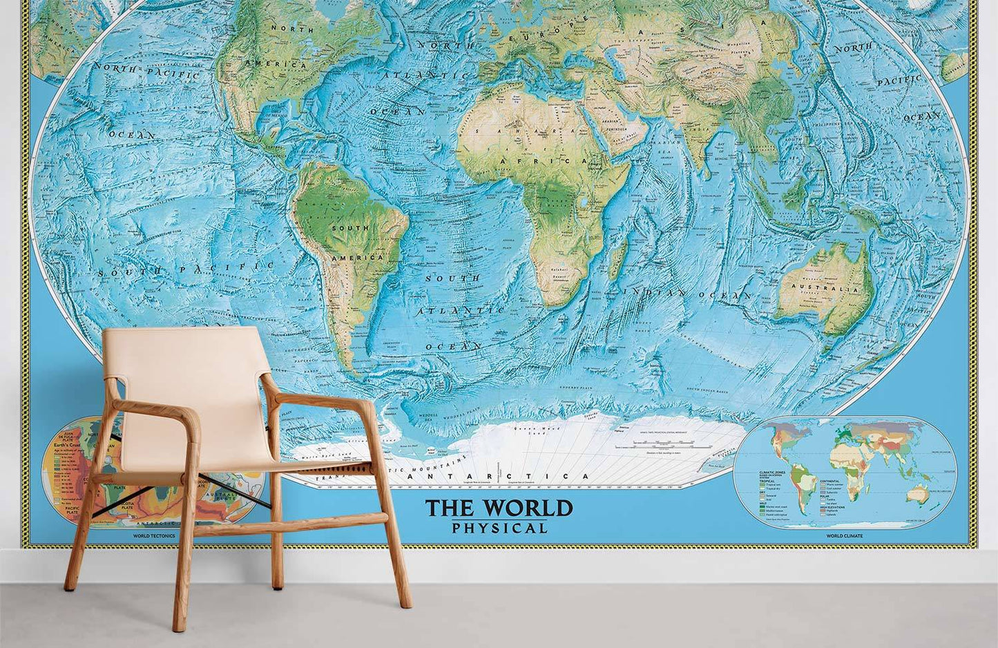 Educational World Map Wallpaper