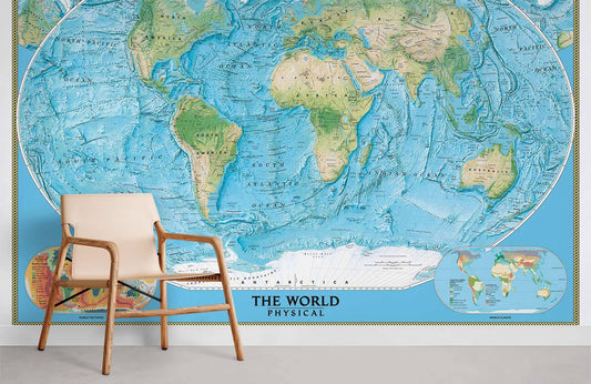 Educational World Map Wallpaper