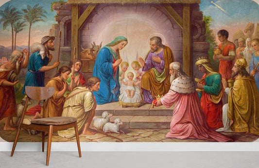 Nativity Of Jesus Wallpaper Mural Room