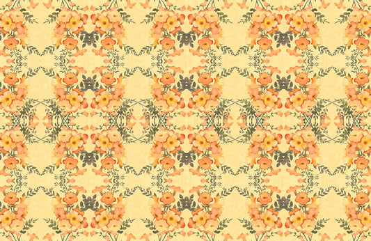 Soft Yellow Flower Wallpaper Custom Design