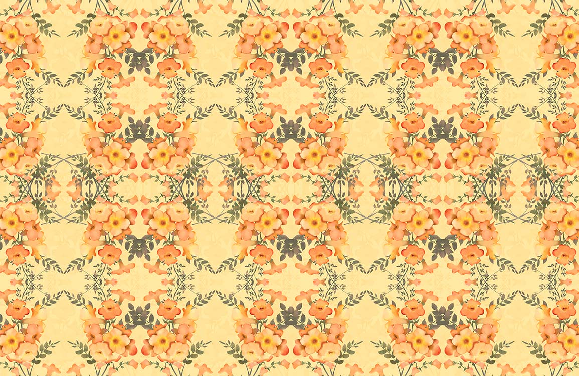 Soft Yellow Flower Wallpaper Custom Design