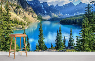 Serene Mountain Lake Scenic Wall Mural