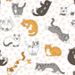 Playing Cats Cartoon Animal Mural Wallpaper for wall decor