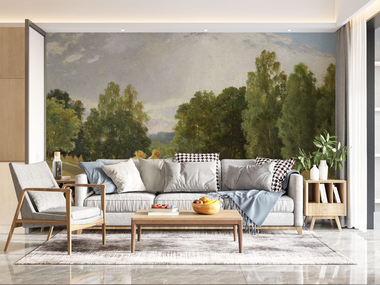 Near the Forest Wallpaper Mural lounge decor art