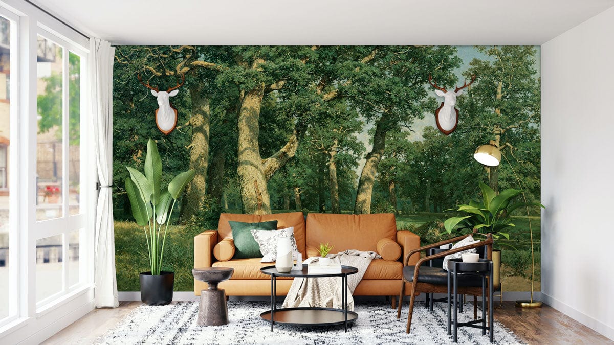 Oak Grove Wallpaper Mural for the Decoration of the Living Room