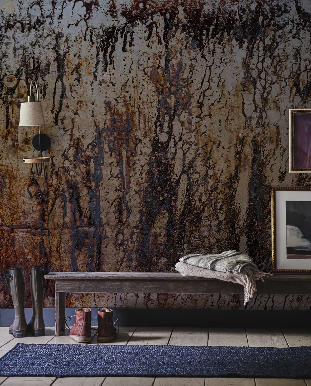 Oil Stained Wall ll Wallpaper Mural Hallway
