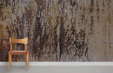 Rustic Industrial Metallic Mural Wallpaper