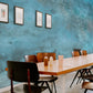 Ombre Blue Watercolor ocean effect Wallpaper Mural for dining Room
