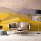 Living Room Decoration Featuring an Ombre Desert Wall Mural