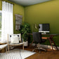 ombre green wall mural office decor