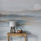 ombre ink mountain wall mural room decoration idea