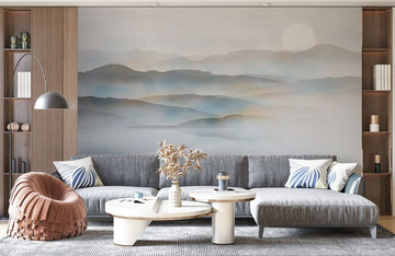 Serene Mountain Lake Sunrise Mural Wallpaper