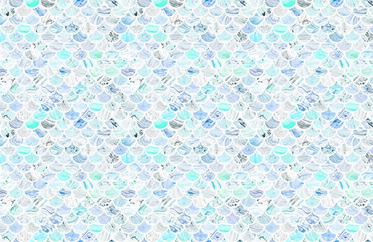 Blue Marble Tiles Custom Wallpaper Art