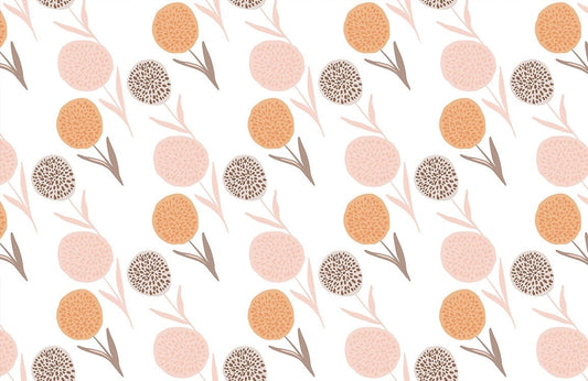 Orange Dandelion Flower Wallpaper Design