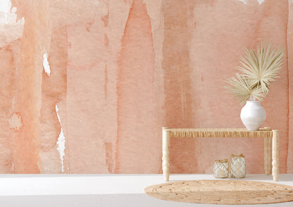 Living Room Pink Deco Wallpaper Mural Decor