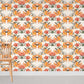 Orange Flower Wreath Custom Wallpaper Design