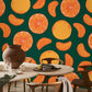 Sliced Orange Fruit Wallpaper Murals for dining Room decor