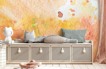 Sonnenuntergang Aquarell-Spritz Wandtattoo