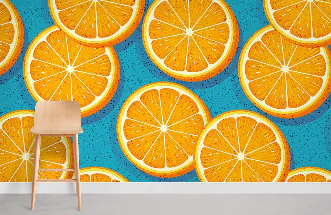 a wallpaper of fresh orange fruits