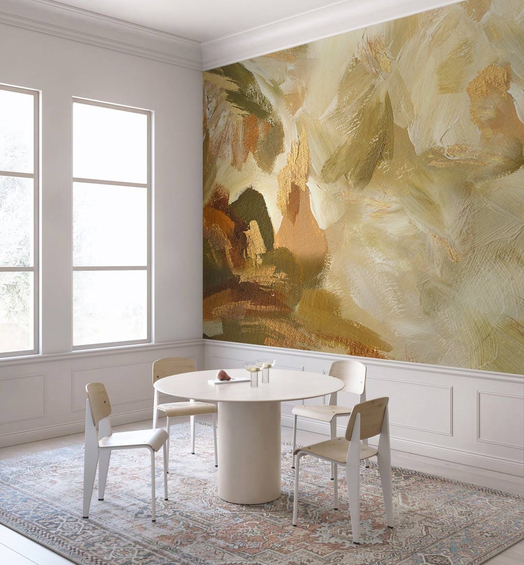 Random Brush Oil Painting Mural Wallpaper for dining Room decor