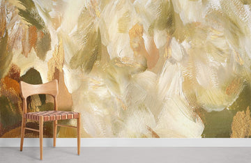 Abstract Gold Brush Stroke Wallpaper