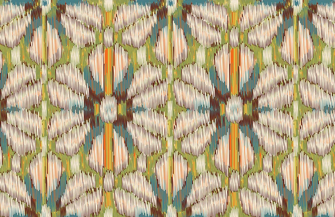 Abstract Geometric Retro Mural Wallpaper