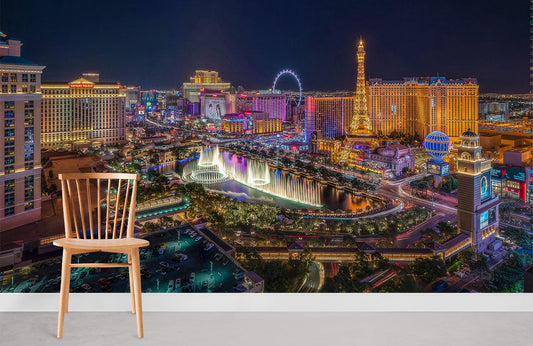 las vegas shining light wallpaper for room