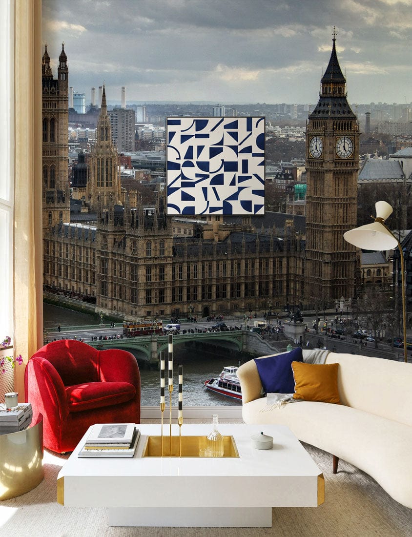 Wallpaper mural featuring an overall view of the House of Parliament, perfect for decorating a living room.