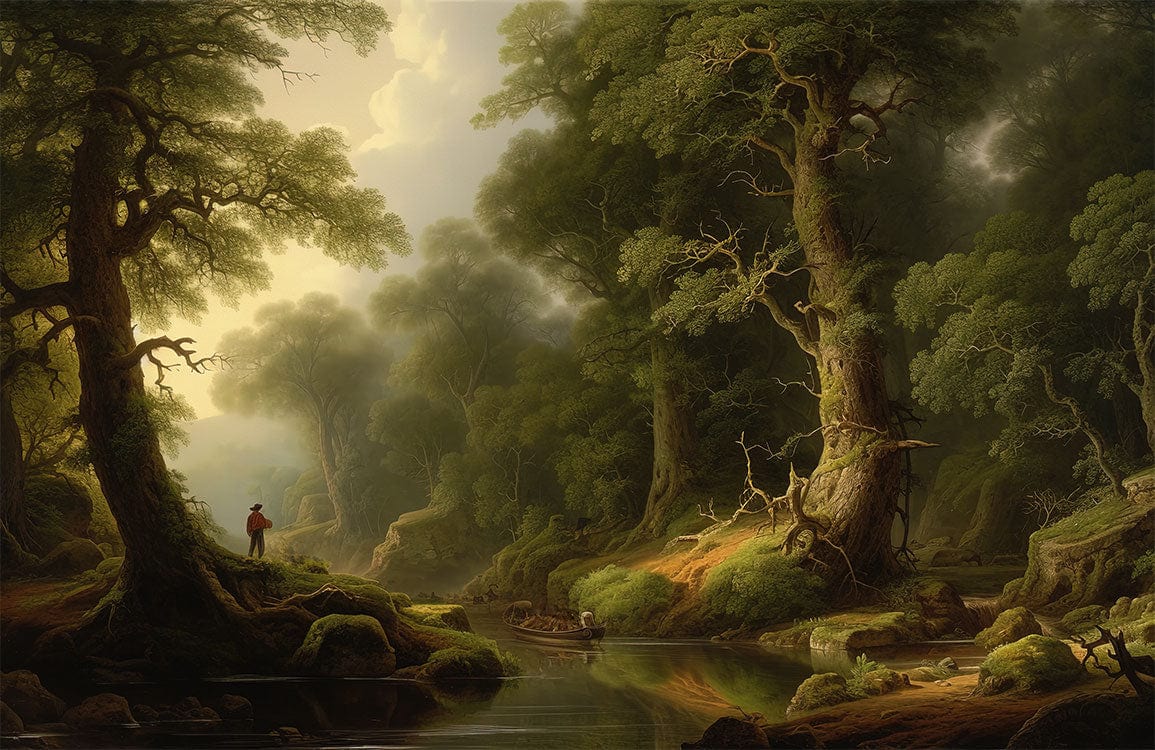 Enchanted Forest Scenic Landscape Mural Wallpaper
