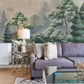 Painted Forest Wallpaper Mural Living for Use in Decorating the Living Room