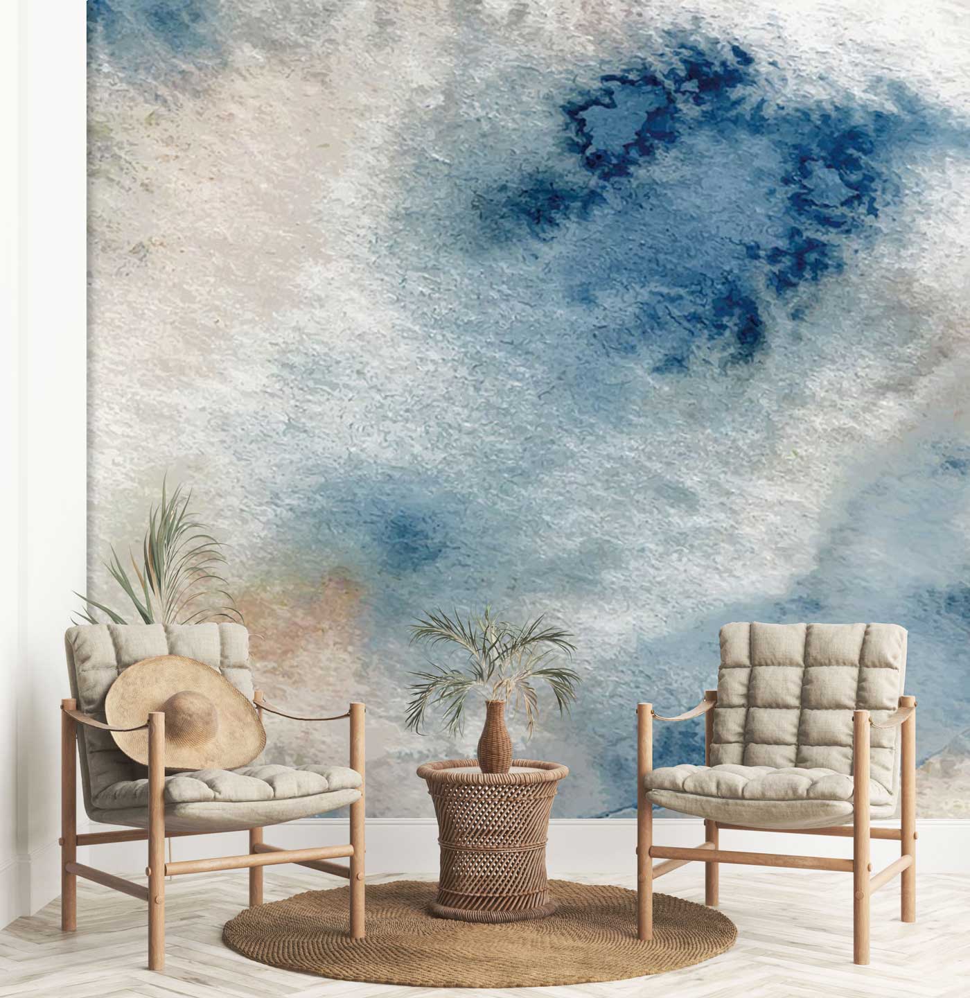 Painted Marble Wall Mural Living for Home Decoration Using Wallpaper