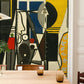 painter and model wallpaper mural dining room design