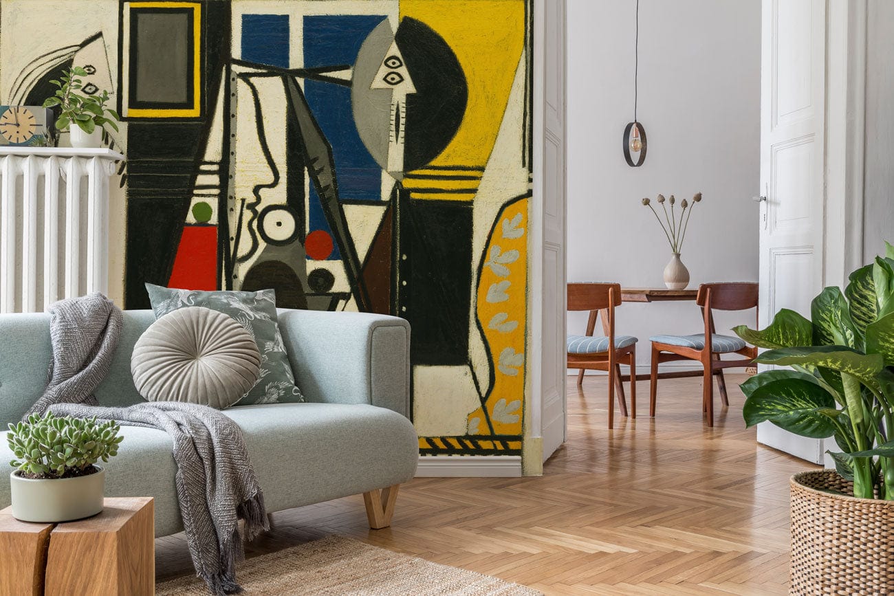 famous painting wallpaper mural living room decor idea