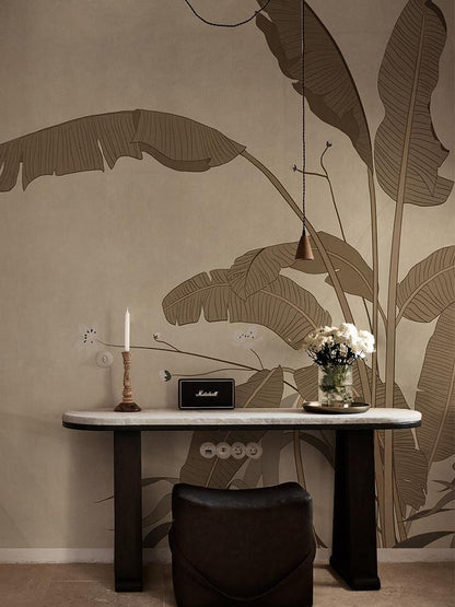palace leaves pattern wallpaper mural art design