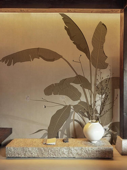 palace leaves pattern vintage retro wallpaper