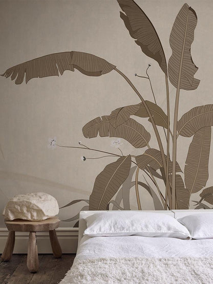 palace leaves flower vintage wallpaper mural art