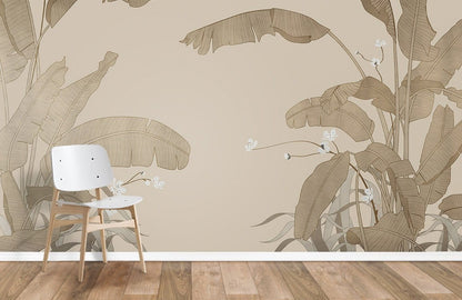 Palace Leaves vintage wallpaper mural for room