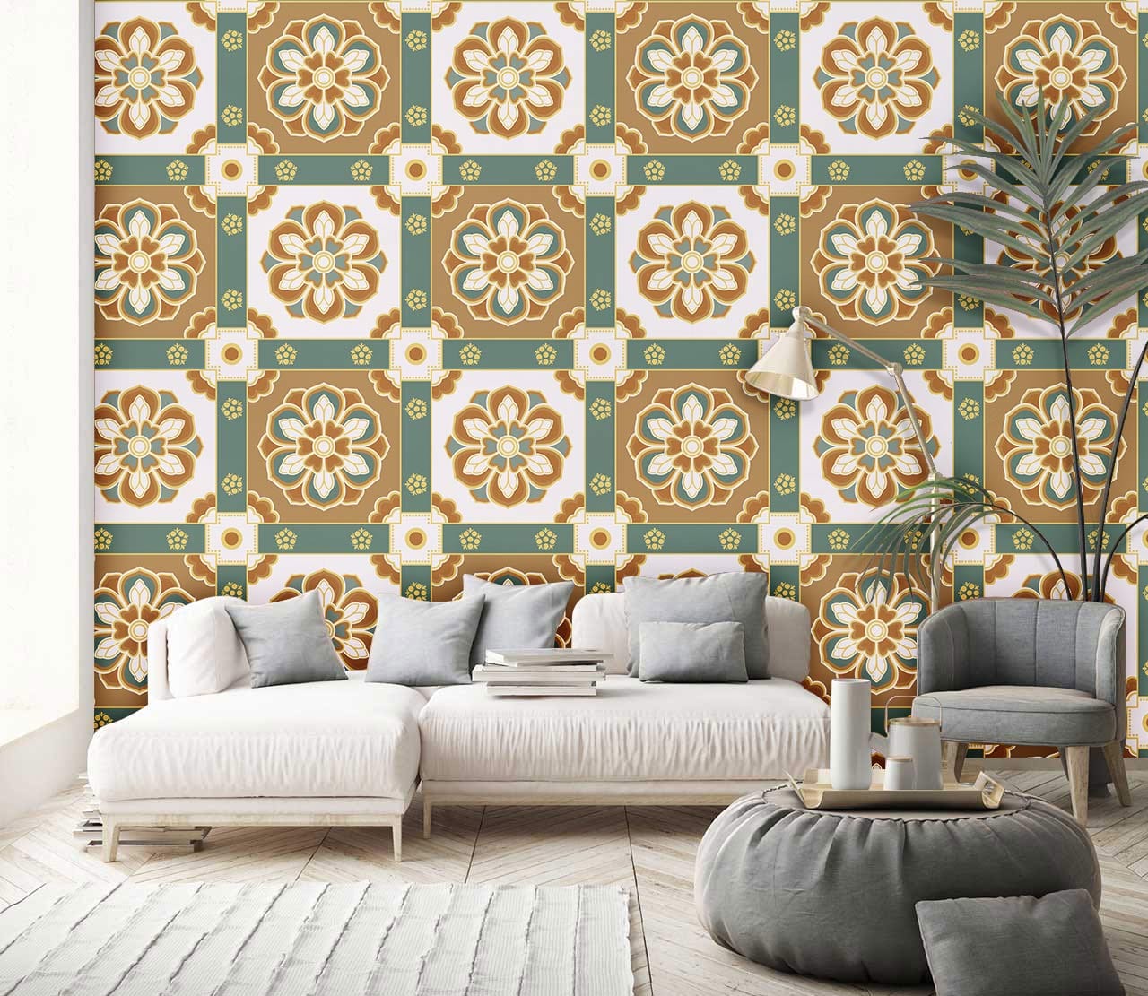 Living Room Wallpaper Mural Designed in the Style of the Palace